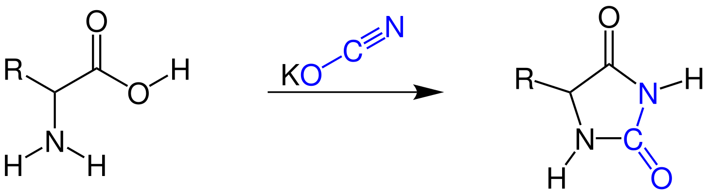 Аминоглицин. Гидантоины реакции. Цианат калия. Реакция с 4 аминоантипирином. Цианат аммония.