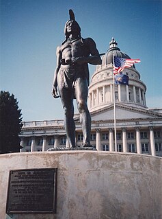 Statue of Massasoit (Salt Lake City) Statue in Salt Lake City, Utah, U.S.