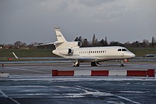 VP-BZE, Ashcroft's private jet, at Birmingham Airport in 2014 VP-BZE (12484723295).jpg