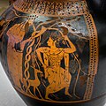 Very early bilingual amphora ARV 11 1 Dionysos with maenads - Achilles and Ajax playing (11)