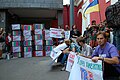 Актывісты Відсічы падчас акцыі супраць цэнзуры ва Украіне