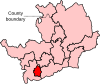 A small constituency, southwest of the centre of the county.