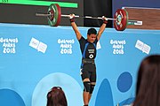 Deutsch: Gewichtheben bei den Olympischen Jugendspielen 2018; Tag 2, 10. Oktober 2018; Jungen 62 kg English: Weightlifting at the 2018 Summer Youth Olympics at 8 October 2018 – Boys' 62 kg