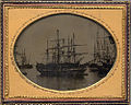 Whaling ship in Honolulu harbor, 1857