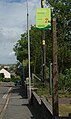 The bus stop at Whitwell Church, Whitwell, Isle of Wight for Southern Vectis route 6.