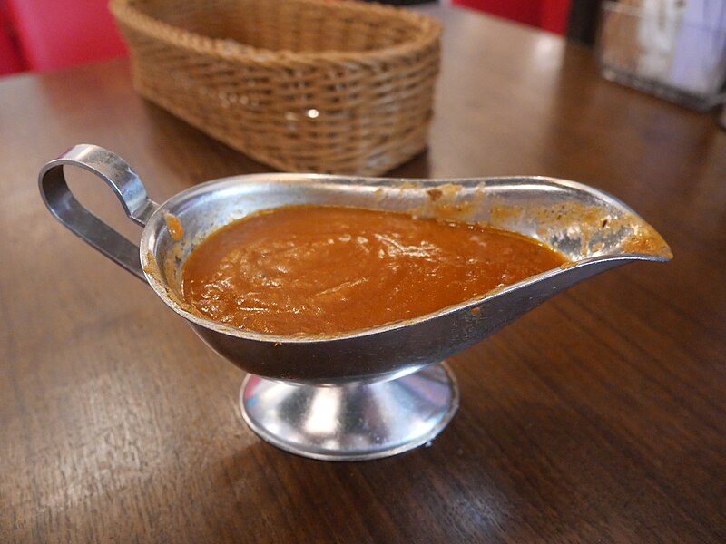 File:Wine sauce in olive cafe.jpg