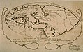 Antīkās pasaules karte, kuras augšpusē attēlota Sarmatija. Pēc Posidonija (Posidonius, 150-130 p.m.ē.) apraksta karti izgatavoja kartogrāfi Petrus Bertius un Melchior Tavernier (1628).