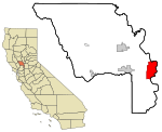 Yolo County California Incorporated and Unincorporated areas West Sacramento Highlighted.svg