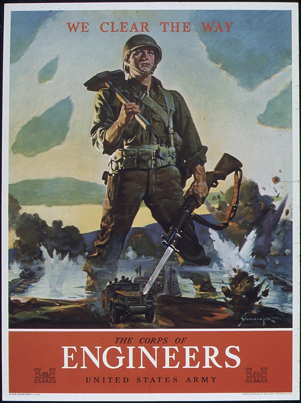 World War II recruiting poster for the U.S. Army Corps of Engineers