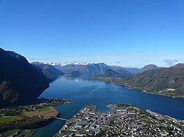 Zicht op Åndalsnes