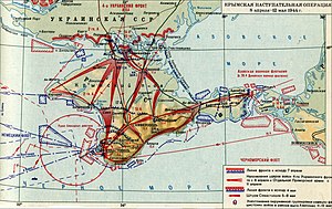 Карта наступления советских войск