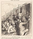 Les Trains de Plaisir (Vlaki veselja). Litografija objavljena v Le Charivari, 1864