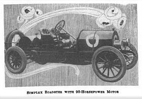 1909 Simplex Model 90 Speed Car in Motor Age magazine 1909 Simplex Roadster with 90hp motor article from Motor Age.jpg