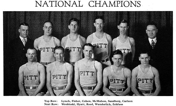 The undefeated 1927–28 Pitt National Championship team featured Naismith Hall of Fame inductee Charley Hyatt.