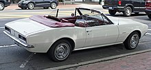 1967 Camaro convertible, base six-cylinder model