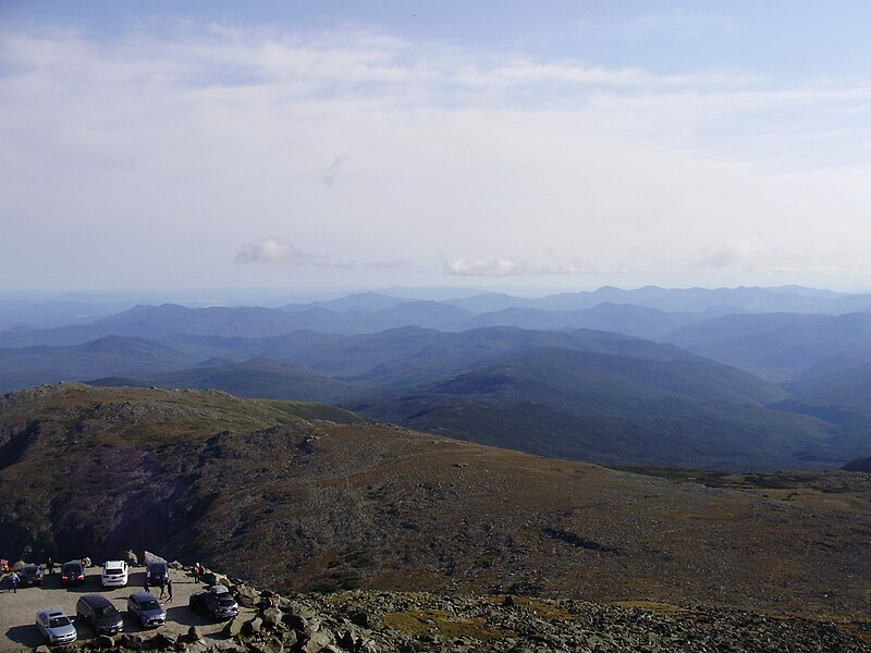 File:2016-09-03 16 37 25 View south from the south side of the summit of Mount Washington in Sargent's Purchase Township, Coos County, New Hampshire.jpg