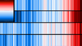 20190711 Comparing warming stripes - GISS, GHCN-v3, HadCRUT4.6.0.0, Berkeley Earth (1961-1990 ref)