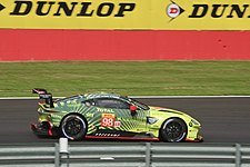 Gunn competing for Aston Martin Racing at Silverstone in 2019 2019 4 Hours of Silverstone 98 (48664316048).jpg