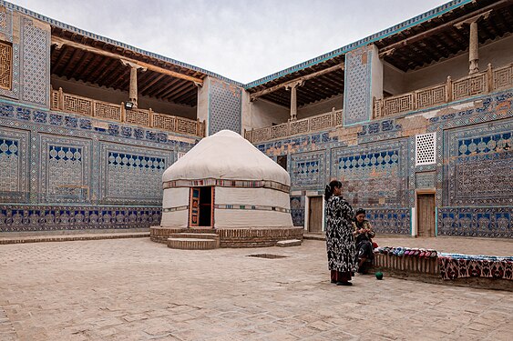 Jurte im Tasch Hauli Palast in Chiwa/ Usbekistan