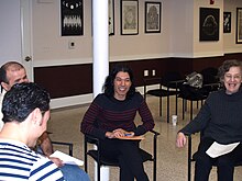 Santiago (center) teaching a 2014 acting course in his boyhood home of Union City, New Jersey 3.6.14RenolySantiagoActingClassByLuigiNovi19.jpg