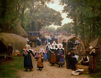 L'Arrivée au pardon de Fouesnant (1892), musée des Beaux-Arts de Brest.