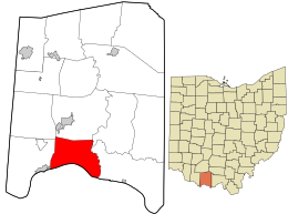 موقعیت بخش مونرو، شهرستان آدامز، اوهایو در نقشه