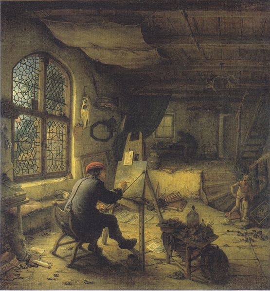 File:Adriaen van Ostade - Der Maler in seiner Werkstatt - 1663.jpeg