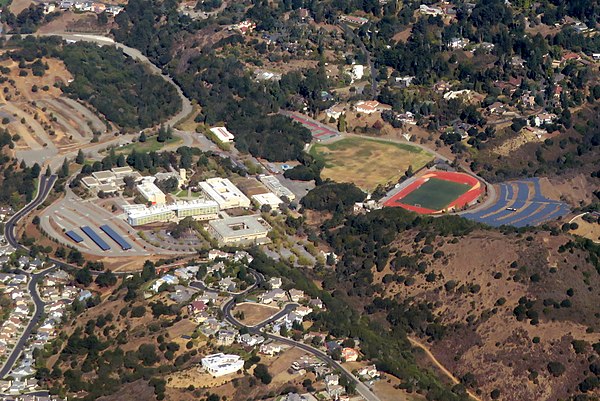 Aerial view of the present campus in 2020