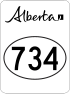 Highway 734 shield