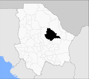 阿爾達馬市鎮在奇瓦瓦州的位置