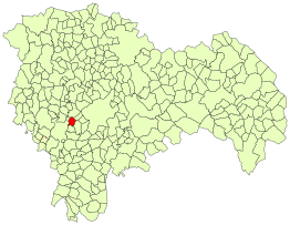 Kaart van Aldeanueva de Guadalajara