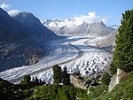 Den här bilden är fri att tävla med. Den skulle till exempel kunna illustrera en artikel om glaciärer i Alperna.