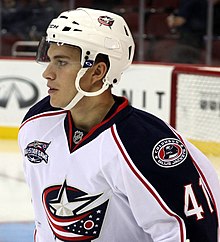 Wennberg with the Columbus Blue Jackets in 2014. Alexander Wennberg - Columbus Blue Jackets.jpg