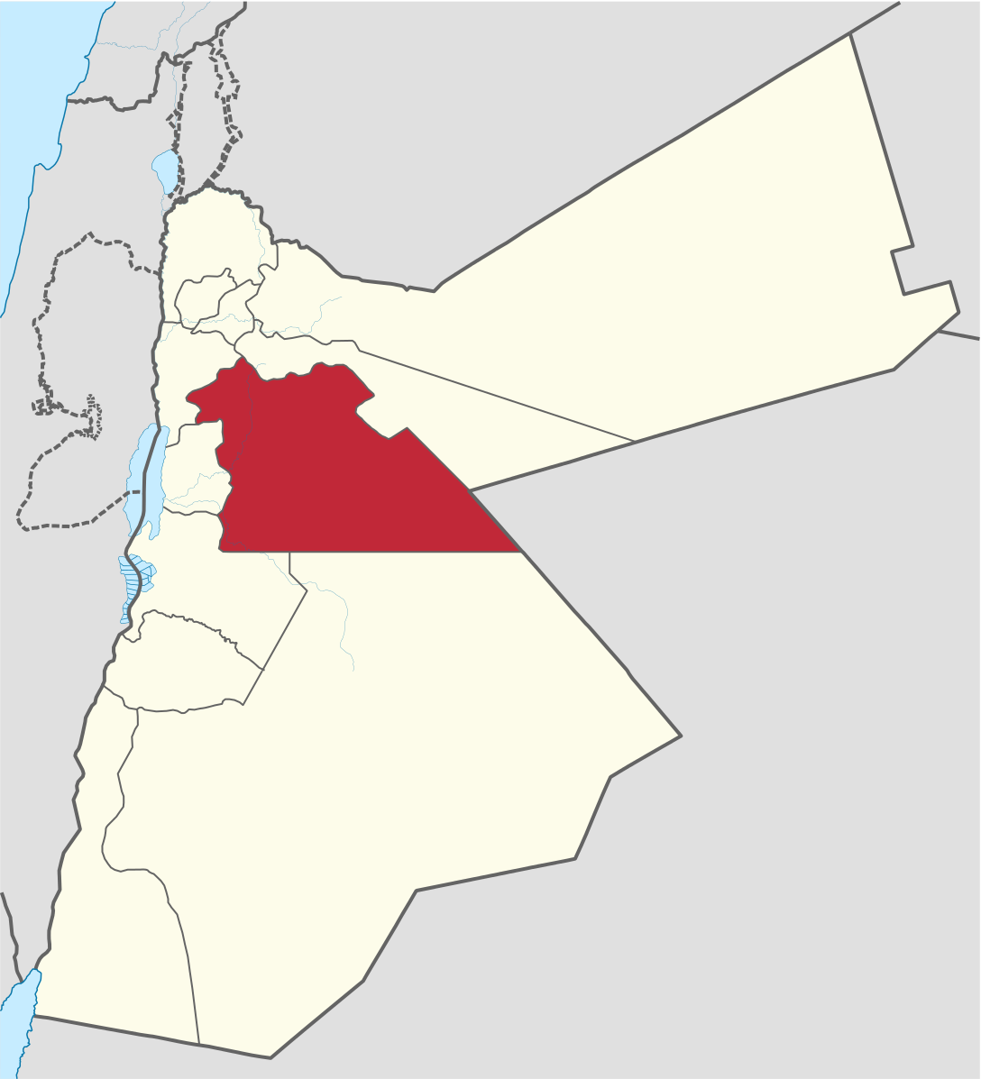 where is amman jordan located on the map