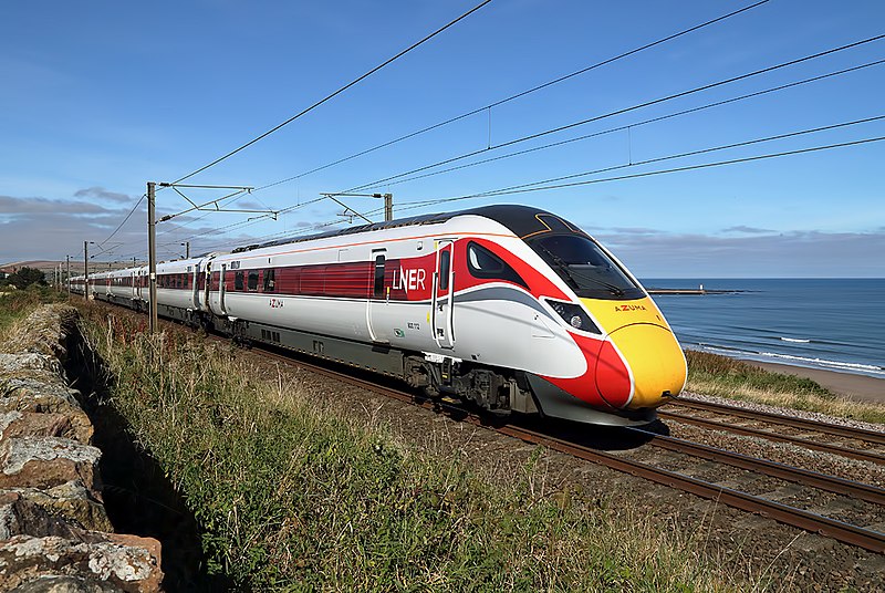 File:An LNER Azuma train on the East Coast Railway Line, geograph 6275180 by Walter Baxter.jpg