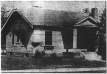 Arthur and Edith Lee home splattered in black paint, July 1931 Arthur and Edith Lee House 1931.png