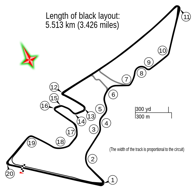 Layout of the Circuit of the Americas