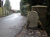 Inscribed with 'BB 39' (Bexhill Borough). At the time of the incorporation of Bexhill Borough in 1902, the boundary was marked out by 63 large stones placed along the perimeter from Normans Bay on the west, through Lunsford Cross on the north of the town and Glyne Gap on the east, also the Hastings county borough boundary.