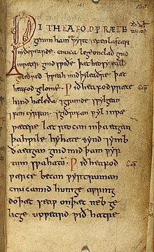 First page of Lacnunga, beginning Wit heafodwraece BL Harleian 585 f 130r Lacnunga incipit.jpg