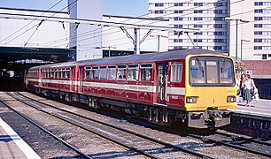 BR Class 144 3 car unit in West Yorkshire PTE livery at Leeds