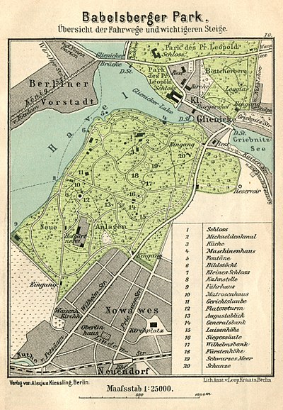 Babelsberger Parkı (Kiesslings Wanderbuch 1898) .jpg