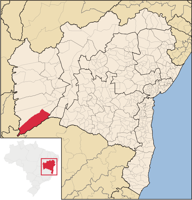 Localização de Cocos na Bahia