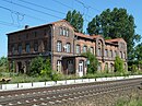 Station reception building with ancillary building