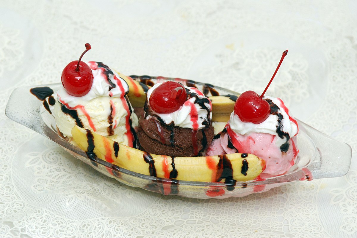 banana split sundae