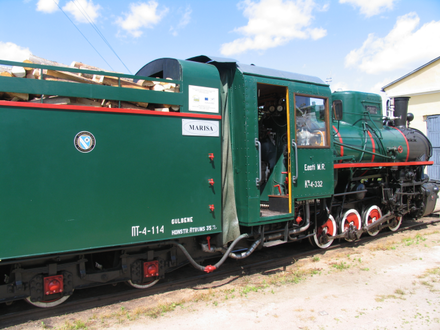 The "Marisa" locomotive of the Alūksne–Gulbene narrow gauge railway, Latvia