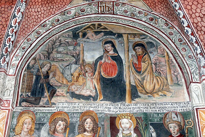 File:Basilica San Giulio - Fresco Geburt Christi.jpg