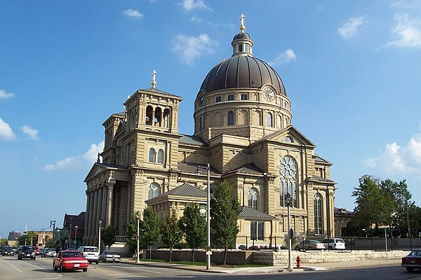 Basilica of St. Josaphat in Milwaukee, Wisconsin exemplifies the so-called Polish Cathedral style of church architecture found in the Great Lakes regi