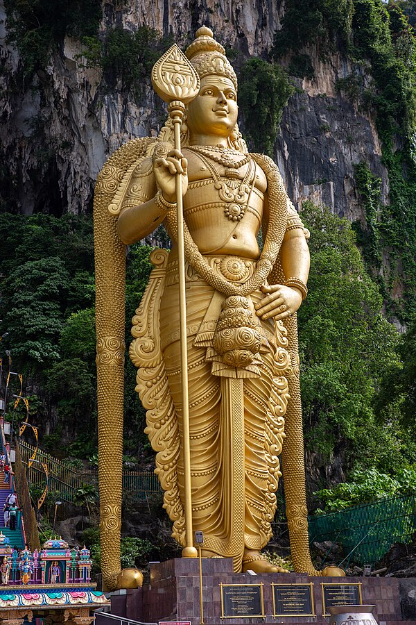 Statue of Kartikeya at Batu Caves, Malaysia