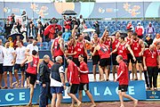 Deutsch: Beachhandball Europameisterschaften 2019 (Beach handball Euro); Tag 6: 7. Juli 2019 – Siegerehrungen English: Beach handball Euro; Day 6: 7 July 2019 – Medal ceremony