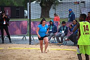 Deutsch: Beachhandball bei den Olympischen Jugendspielen 2018; Tag 5, 10. November 2018; Jungs, Platzierungsrunde - Venezuela-Paraguay 2:0 English: Beach handball at the 2018 Summer Youth Olympics at 11 October 2018 – Boys Consolation Round – Venezuela-Paraguay 2:0